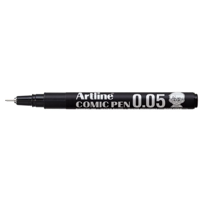 Rotulador Artline Calibrado Micrometrico Negro Comic Pen Ek-2805 Punta Poliacetal 0,05 mm Resistente Al Agua 12 unidades 1