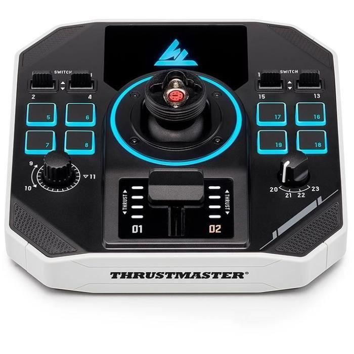 Thrustmaster Sol-R 1 Flightstick Joystick para PC - Combate y Exploración Espacial, Ambidiestro, 44 Acciones Asignables, RGB, Compatible con Bases AVA 2
