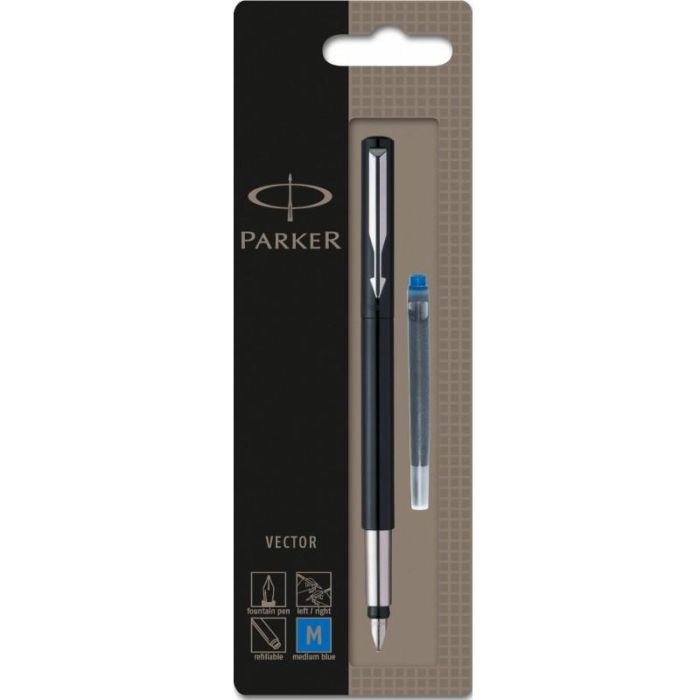 PARKER Füllfederhalter Vector M negro con tinta azul