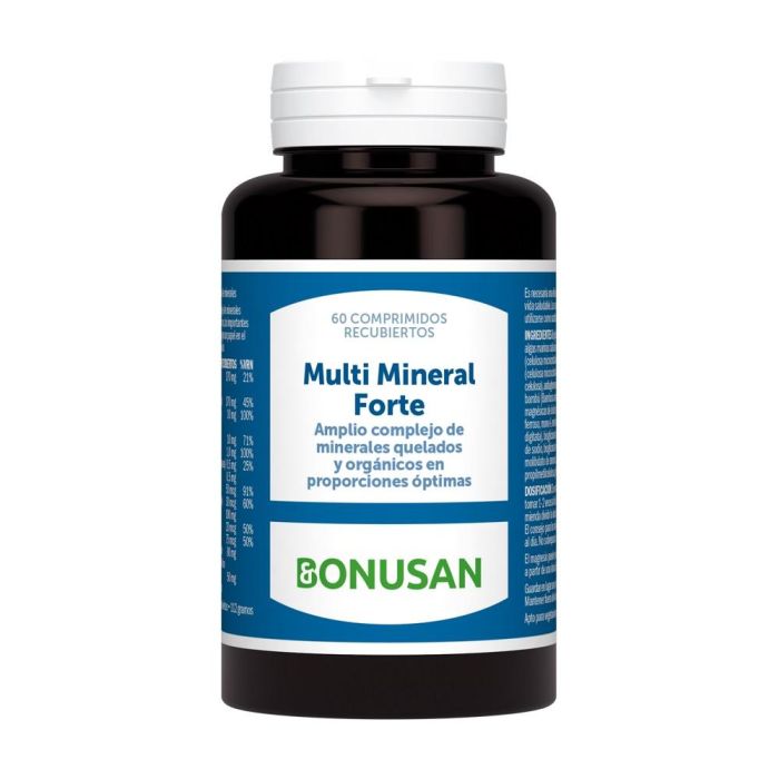 Bonusan Multi Mineral Forte 60 Cápsulas con Calcio, Magnesio y Minerales de Alta Absorción Aquamin™