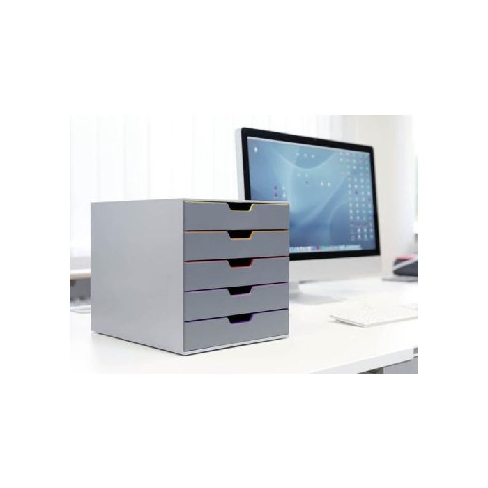 Durable Módulo 5 Cajones Varicolor 760558 Organizador Multicolor Apto A4 4