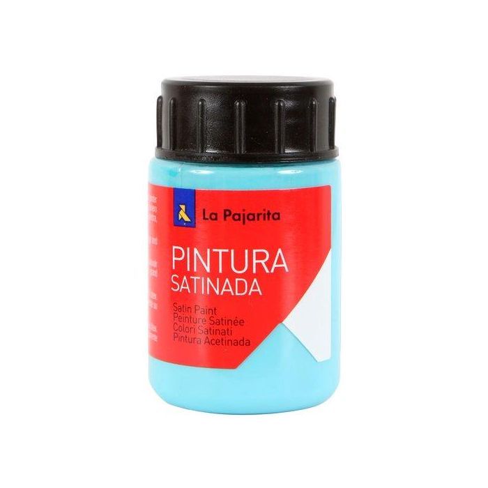 La Pajarita Témpera Escolar Satinada Azul Pastel, Bote 35 mL - Ideal para manualidades y proyectos infantiles