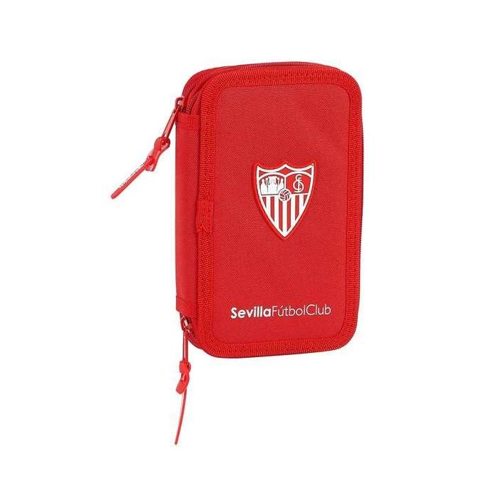 Plumier Doble Sevilla Fútbol Club M854 Rojo 12.5 x 19.5 x 4 cm (28 piezas)