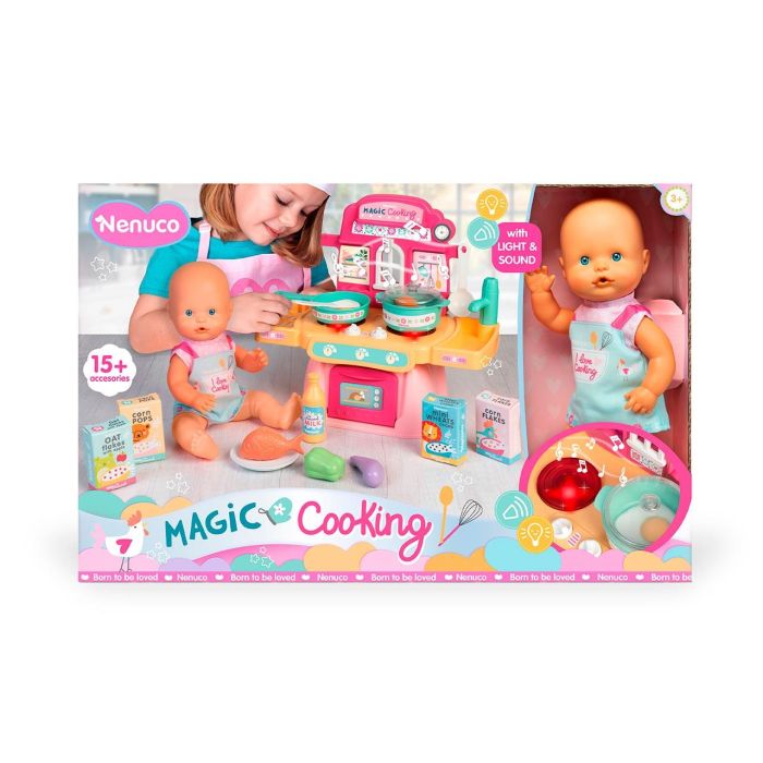 Nenuco Nfne3000 Cocinita Mágica con Luces y Sonidos para Niños 3+ años, Muñeca 30cm y +10 Accesorios 5