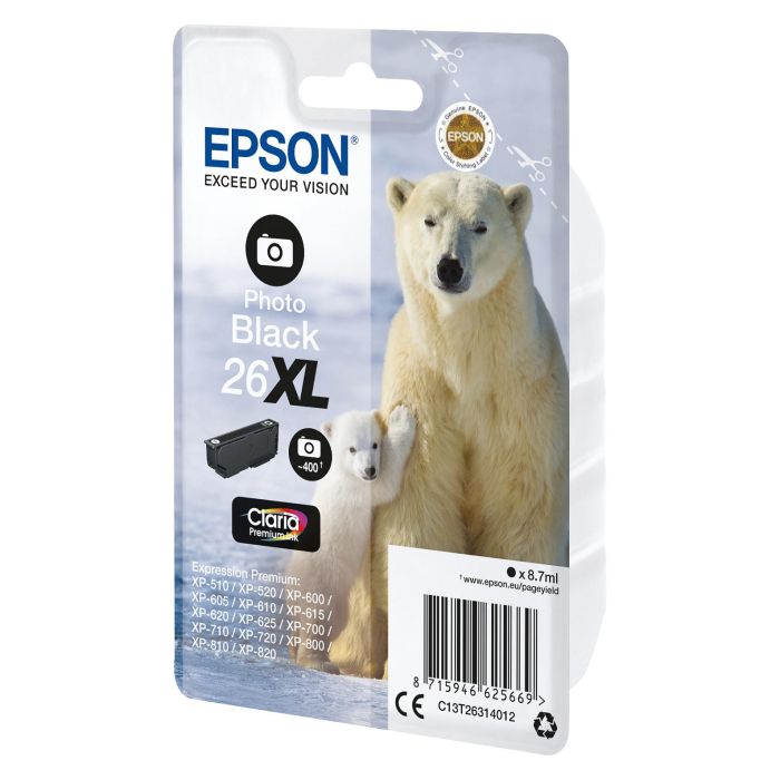 Epson Claria Premium Cartucho foto Negro 26XL Alta Capacidad Expression Premium XP-510 1