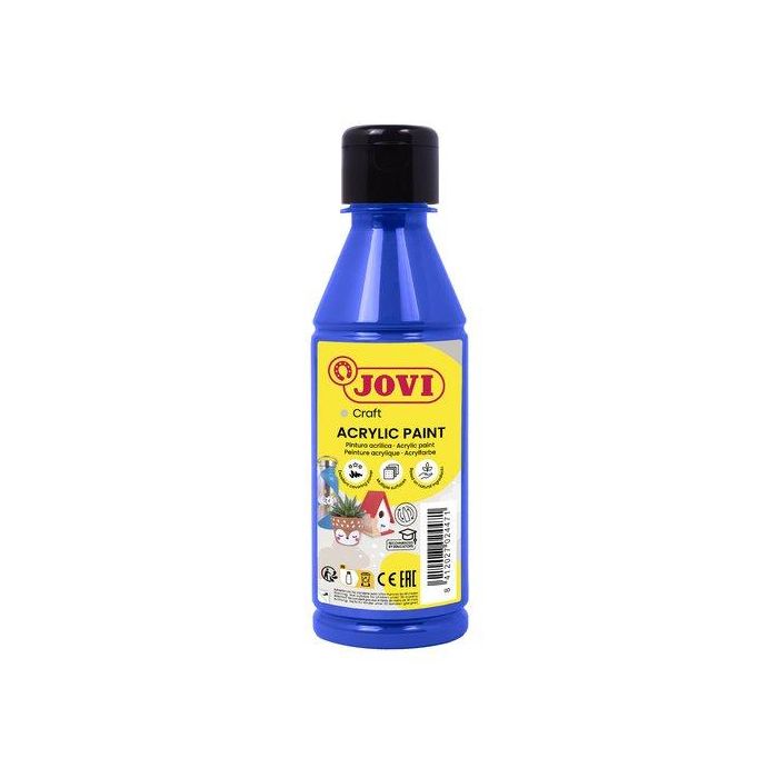 Jovi Pintura Plástica Jovidecor Acryl Botella 250 mL Azul Oscuro
