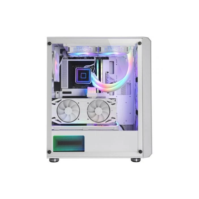 Mars Gaming Caja Semitorre MC-VAULT Blanca con 4 Ventiladores ARGB, Cristal Templado, ATX 2