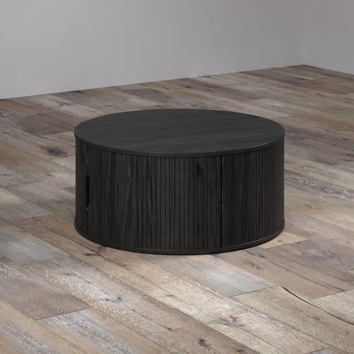 Trendteam RON234311432 Mesa de centro redonda MDF negra Essential Diámetro 80 cm Altura 36 cm 3 Trendteam RON234311432 Mesa de centro redonda MDF negra Essential Diámetro 80 cm Altura 36 cm 3