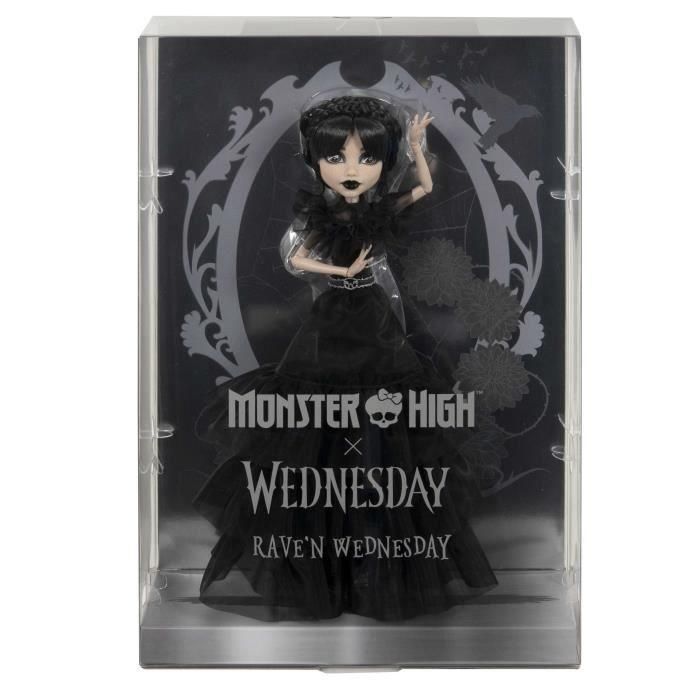 Mattel Muñeca Monster High Wednesday Vestido Raven - Juguete para Niñas 3+ Años 1 Mattel Muñeca Monster High Wednesday Vestido Raven - Juguete para Niñas 3+ Años 1