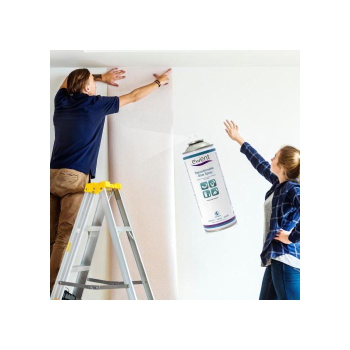 Ewent EW5625 Spray de Pegamento Reposicionable, Secado Rápido para Plástico, Papel, Corcho, Cartón, Poliestireno, Textiles y Espumas 4