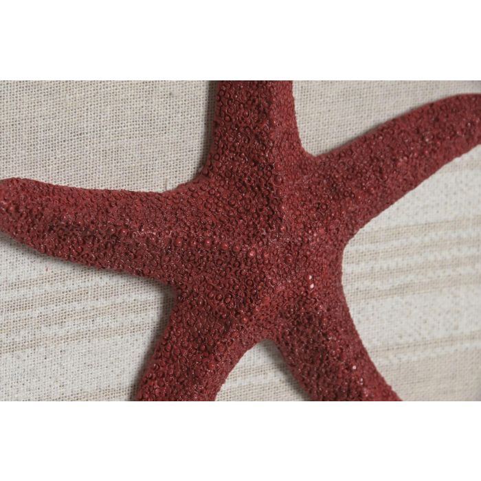 DKD Home Decor Cuadro Atlantico Beige Blanco 25 x 25 x 2.5 cm (6 Unidades) MDF Resina