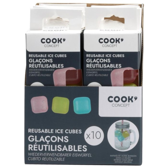 Cook Concept Juego 10 Cubitos Hielo Reutilizable Cocktail Lounge Refrescan Sin Diluir Bebidas 6