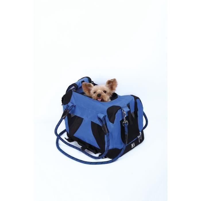Bolsa de transporte - M PETS - REMIX 2 en 1 Azul - 41 x 28 x 28 cm - Plegable - Ligera - Arnés con cinturón 4 Bolsa de transporte - M PETS - REMIX 2 en 1 Azul - 41 x 28 x 28 cm - Plegable - Ligera - Arnés con cinturón 4