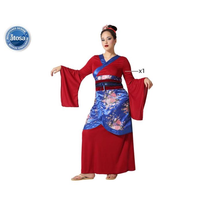 Disfraz Japonesa Geisha Rojo Adulto XL Disfraz Japonesa Geisha Rojo Adulto XL