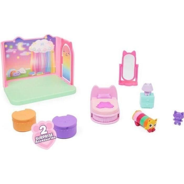 Spin Master 6062037 Casa de Muñecas de Gabby Habitación Dulces Sueños Sueñigata con Figura Kissing Cat, Muebles y Accesorios 2