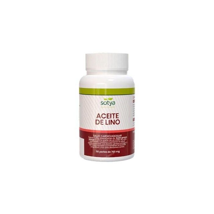 SOTYA Aceite de Lino 110 Perlas Rico en Omega-3 Ayuda a Mantener el Colesterol Normal
