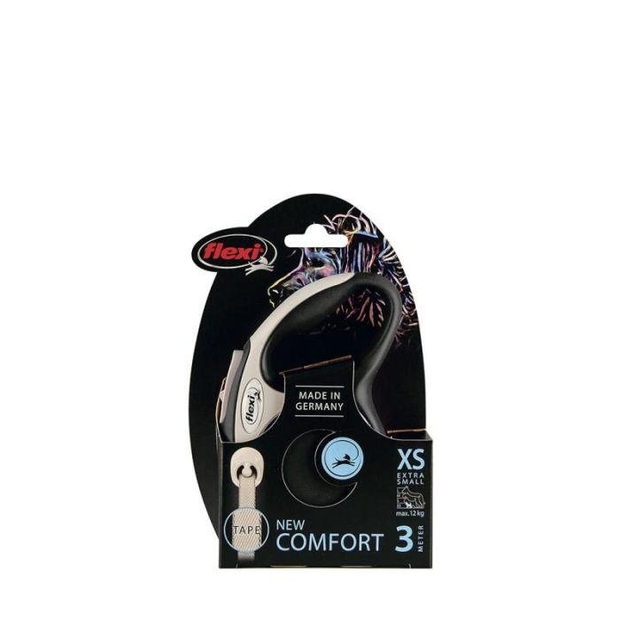 Correa para Perro Flexi New Comfort Negro black Talla XS (3 m) 1