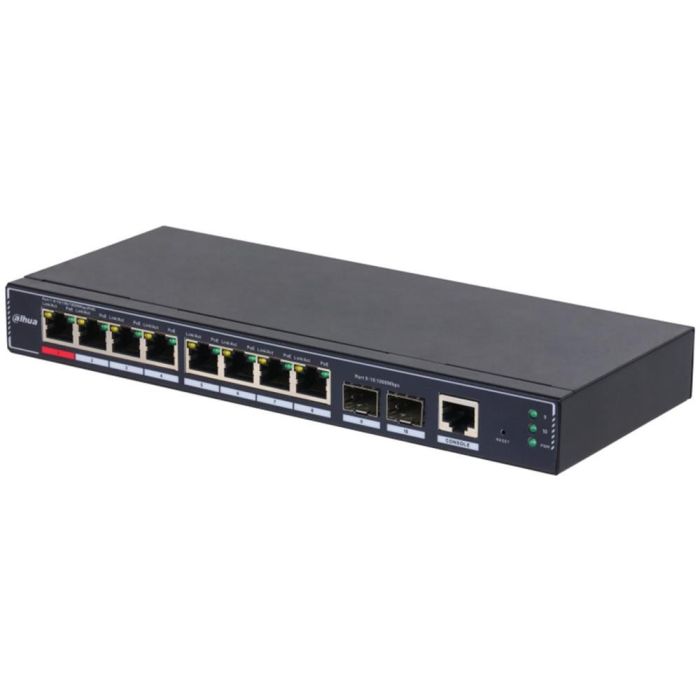 Dahua Technology SG4010P-2F Switch PoE Gestionado L2 Gigabit Ethernet 8 Puertos RJ45 2 SFP 110W Negro Montaje Mural 2