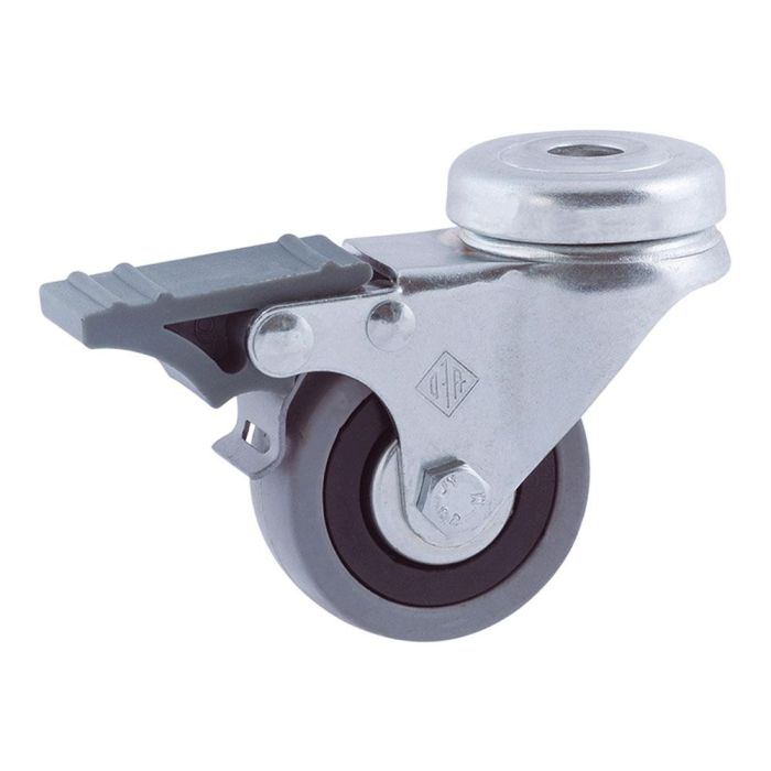 Rueda pasador freno ø50mm (rueda) goma gris cr39489 afo Rueda pasador freno ø50mm (rueda) goma gris cr39489 afo