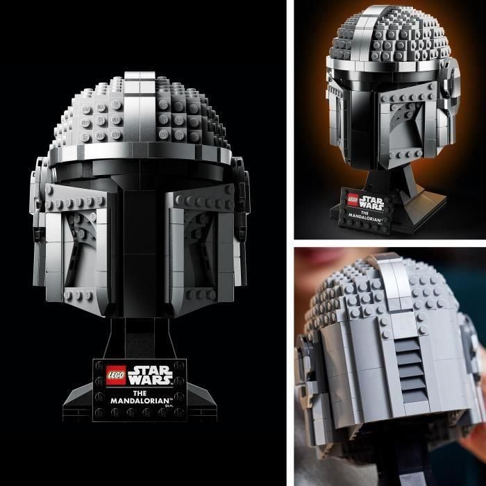 LEGO 75328 Star Wars The Mandalorian Helmet Kit de modelo coleccionable para construir, decorar y regalar para adultos 3 LEGO 75328 Star Wars The Mandalorian Helmet Kit de modelo coleccionable para construir, decorar y regalar para adultos 3