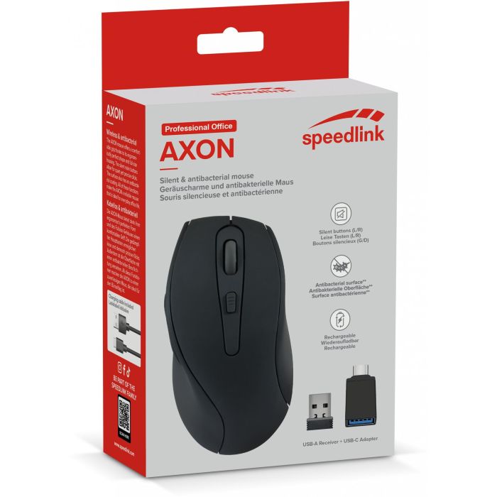 Speedlink Maus AXON. Leise & Antibakteriell mit Akku sw retail 7