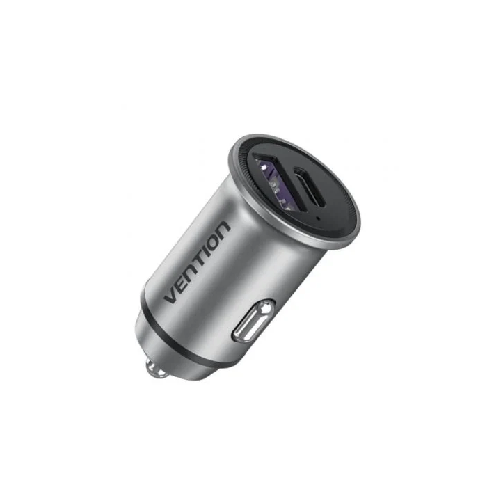 Vention Cargador Coche FFFH0 USB-C + USB 30W Carga Rápida PD QC4.0 AFC SCP