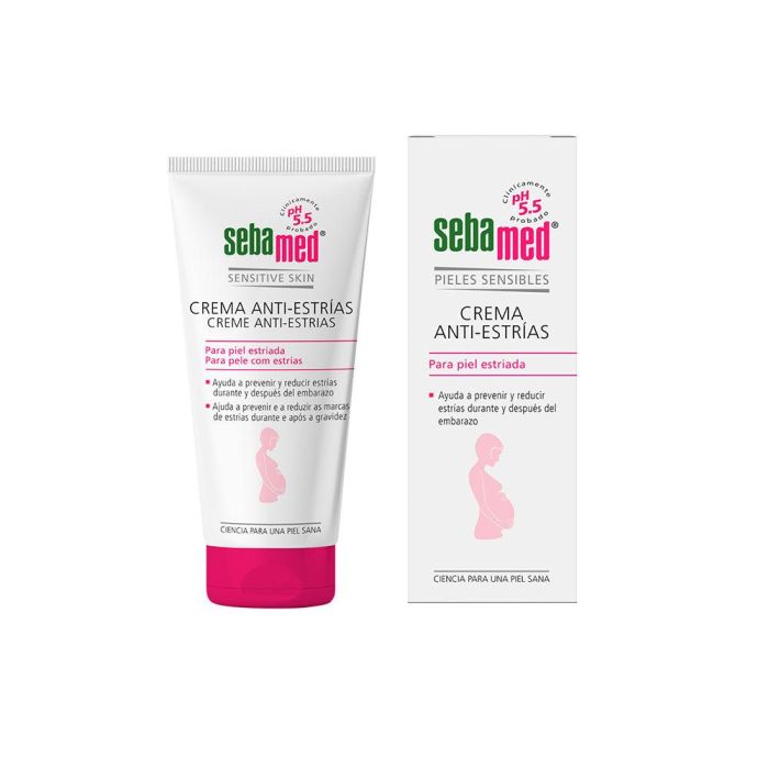 Sebamed Crema Anti-Estrías Piel Sensible para Mujer - Tratamiento y Cuidado Anticelulítico, 200 ml