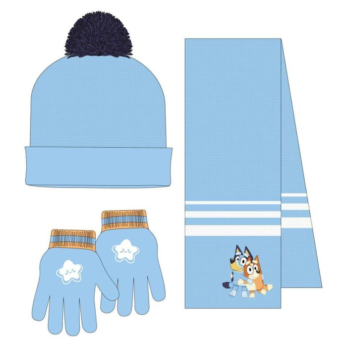 Conjunto 3 piezas bufanda bluey 20.0 x 2.0 x 52.0 cm 3 Conjunto 3 piezas bufanda bluey 20.0 x 2.0 x 52.0 cm 3
