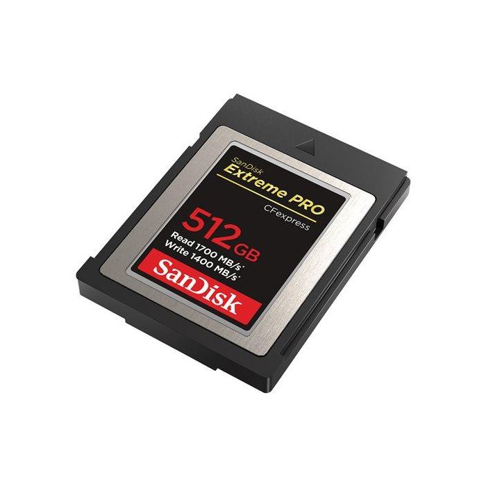 SanDisk Extreme Pro CFexpress Tarjeta de Memoria 512 GB, Lectura 1700 MB/s, Escritura 1400 MB/s, Incluye Software RescuePRO Deluxe