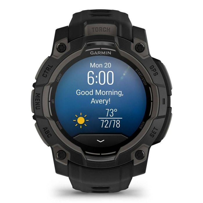 Garmin Instinct 3 Smartwatch AMOLED 1.2" Pantalla Táctil GPS Multibanda SatIQ 45 mm Resistente Monitor de Salud y Linterna Negro 3 Garmin Instinct 3 Smartwatch AMOLED 1.2" Pantalla Táctil GPS Multibanda SatIQ 45 mm Resistente Monitor de Salud y Linterna Negro 3
