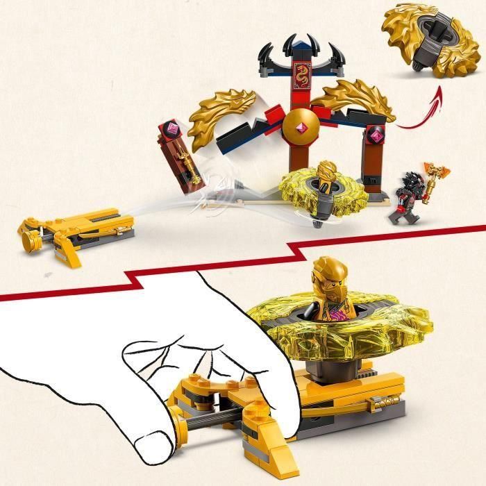 LEGO 71826 Ninjago Pack Combate Spinjitzu del Dragón con Minifiguras Arin y Ras y Spinners 3