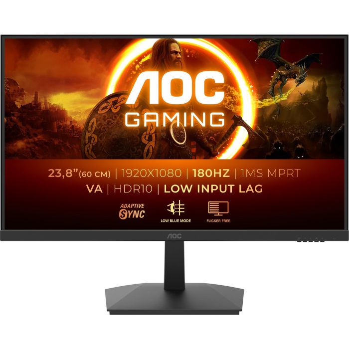 AOC 24G15N2 Monitor Gaming 23.8" Full HD 1920x1080, 180Hz, 4ms, HDMI, DisplayPort, LED Negro