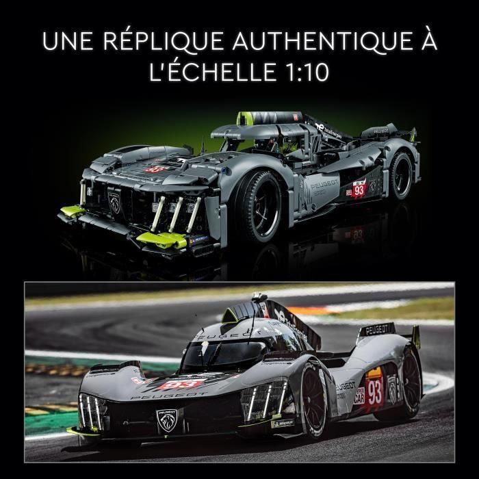 LEGO 42156 Technic Peugeot 9x8 24h Le Mans Hybrid HyperCar, Coche de Carreras Modelo 3