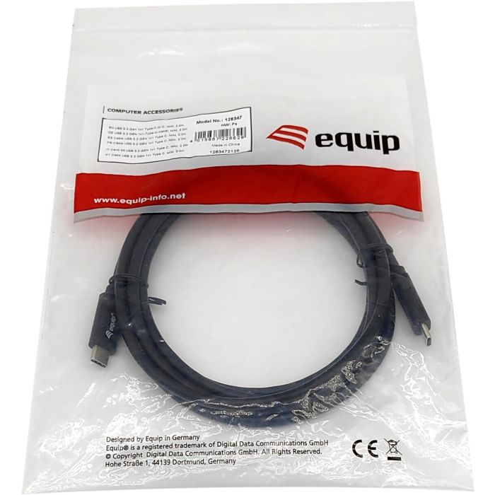 Equip Cable USB C Macho - Macho USB 3.2 Gen 1 (3.1 Gen 1) Negro 2m EQ128347 2