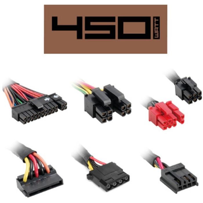 Sharkoon SilentStorm SFX Bronze 450W Fuente de Alimentación PC 80 PLUS Bronze, SFX, 2x PCIe, Negro 4