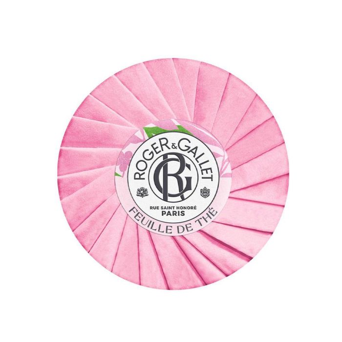 Roger & Gallet 3970b Jabón Perfumado FEUILLE DE THÉ 100g. Pastilla de Lujo con Notas de Té Negro Ceylan y Limón de Calabria