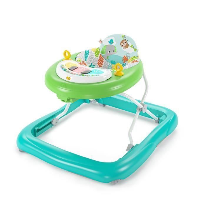 Inicio Bright Trotteur Tiny Trek 2 en 1, modelo de vides de la jungla, Juguete de actividad, altura ajustable, luz y sonidos, 6 meses+ Inicio Bright Trotteur Tiny Trek 2 en 1, modelo de vides de la jungla, Juguete de actividad, altura ajustable, luz y sonidos, 6 meses+