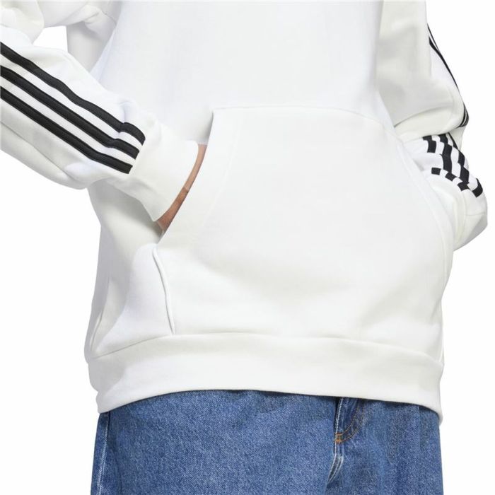 Sudadera con Capucha Hombre Adidas 3S Fl Hd Blanco XL 2 Sudadera con Capucha Hombre Adidas 3S Fl Hd Blanco XL 2