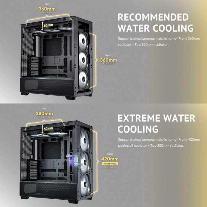 ANTEC FLUX SE Midi Tower para PC, Negro y Madera 23