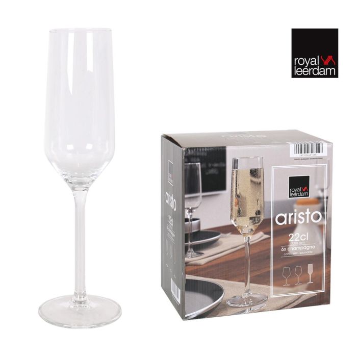 Royal Leerdam Set 6 Copas Champagne 22Cl "Aristo"