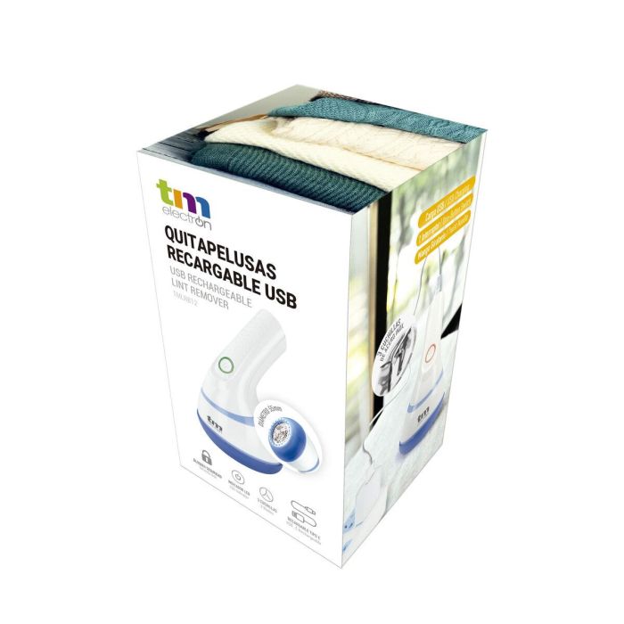 Quitapelusas Eléctrico Recargable TM Electron Blanco Compacto 2