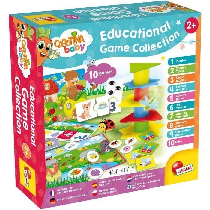 Colección de 10 juegos educativos - Carotina Baby - Juegos autocorrectivos - LISCIANI Colección de 10 juegos educativos - Carotina Baby - Juegos autocorrectivos - LISCIANI