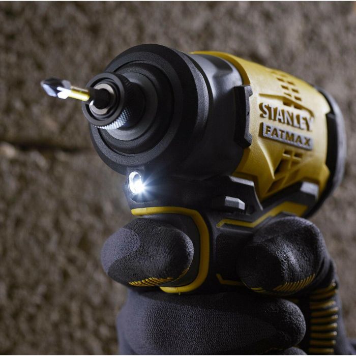 Stanley SFMCF810D2K Atornillador de Impacto Brushless V20 18V con 2 Baterías Li-Ion 2Ah, Cargador y Maletín, 170Nm 12