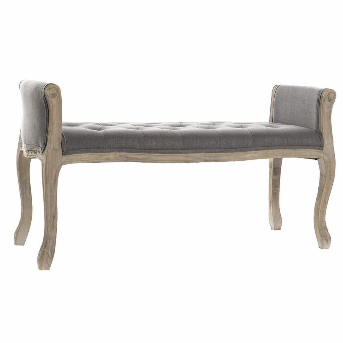 Banqueta DKD Home Decor Natural Gris oscuro Madera de caucho Lienzo 109 x 44,5 x 60 cm 0 Banqueta DKD Home Decor Natural Gris oscuro Madera de caucho Lienzo 109 x 44,5 x 60 cm 0