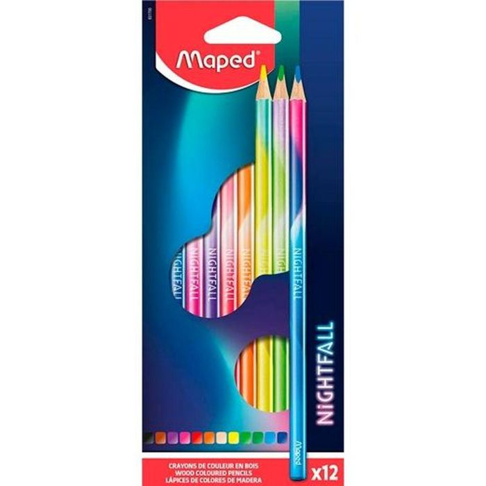 Lápices de colores Maped Nightfall Multicolor 12 Piezas (12 Unidades) 1 Lápices de colores Maped Nightfall Multicolor 12 Piezas (12 Unidades) 1