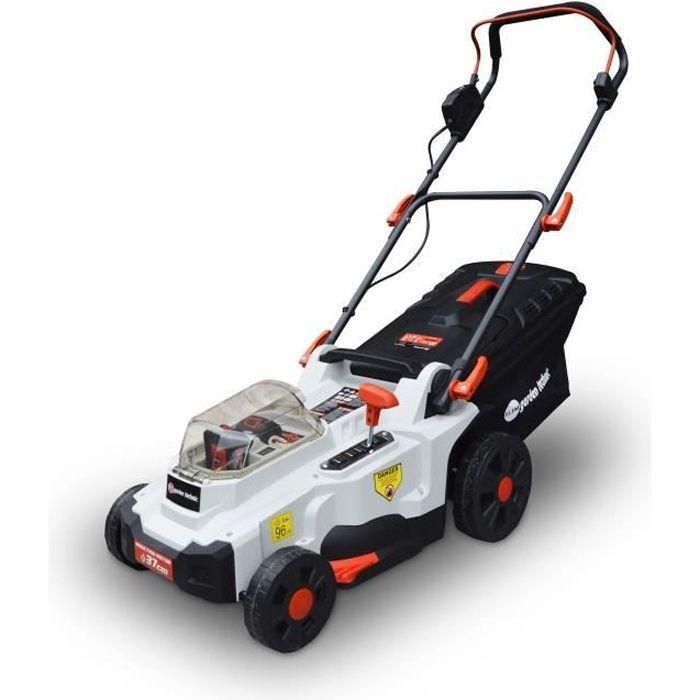 ELEM Cortacésped Recargable 40V Batería Litio 2Ah Ancho Corte 37cm Mulching Motor Inducción Colector 35L Baterías y Cargador Incluidos ELEM Cortacésped Recargable 40V Batería Litio 2Ah Ancho Corte 37cm Mulching Motor Inducción Colector 35L Baterías y Cargador Incluidos