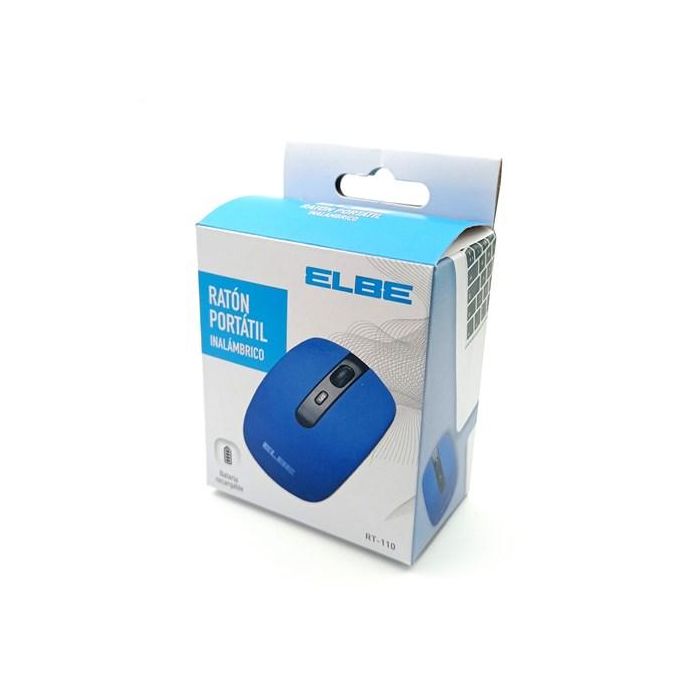 Elbe Ratón Inalámbrico RT-110 Azul con Batería Recargable, 800-1600 DPI, Plug & Play 8