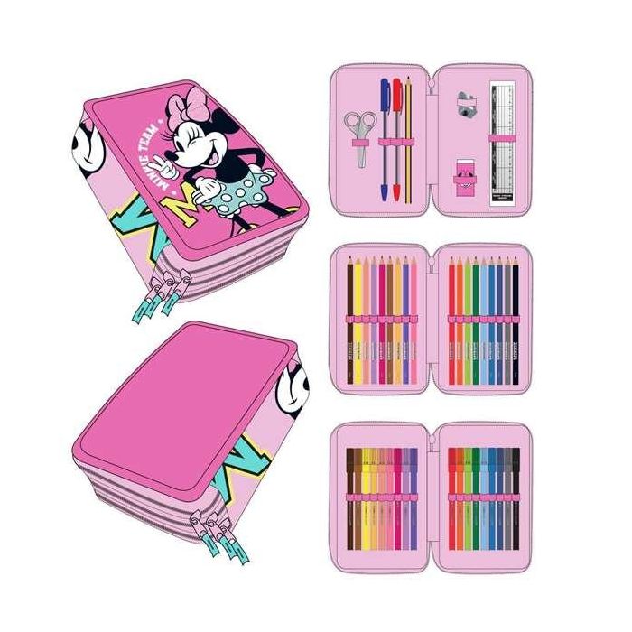 Plumier con accesorios minnie 12.5 x 6.5 x 19.5 cm Plumier con accesorios minnie 12.5 x 6.5 x 19.5 cm