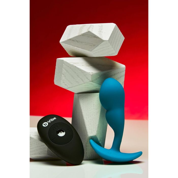 Plug anal con control remoto B-Vibe Azul 4 Plug anal con control remoto B-Vibe Azul 4