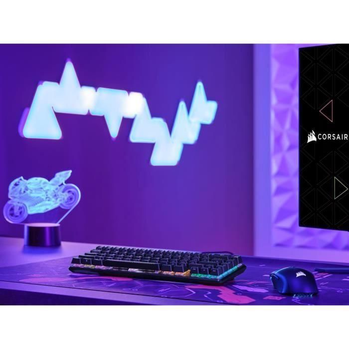 Teclado gaming óptico y mecánico - CORSAIR - K65 PRO MINI - Retroiluminación LED RGB - Interruptores CORSAIR OPX - Negro 3 Teclado gaming óptico y mecánico - CORSAIR - K65 PRO MINI - Retroiluminación LED RGB - Interruptores CORSAIR OPX - Negro 3
